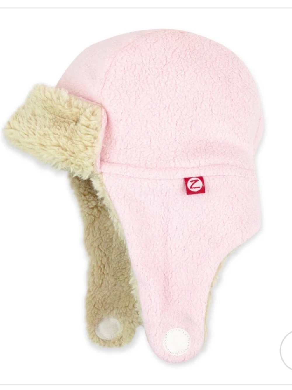 Zutano Furry Fleece Trapper Hat - Pink